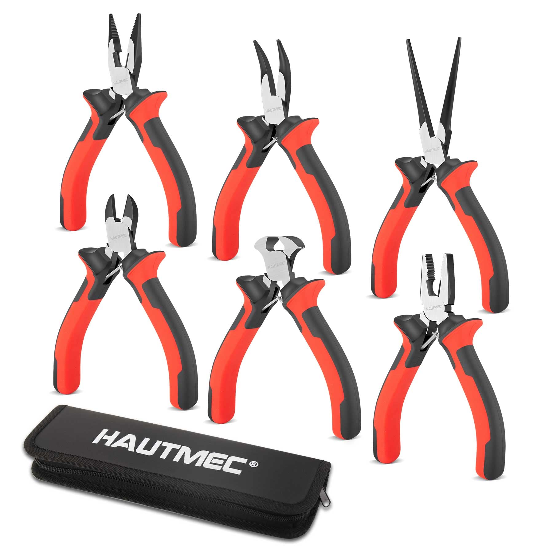 HAUTMEC mini needle nose pliers for precise electronics and jewelry work.