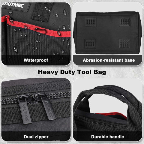 HAUTMEC non-slip base keeps bags steady and protects contents on slick floors