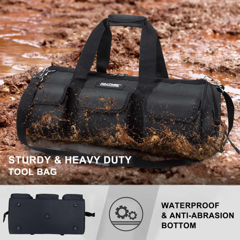 HAUTMEC padded handle and strap for comfortable transport.