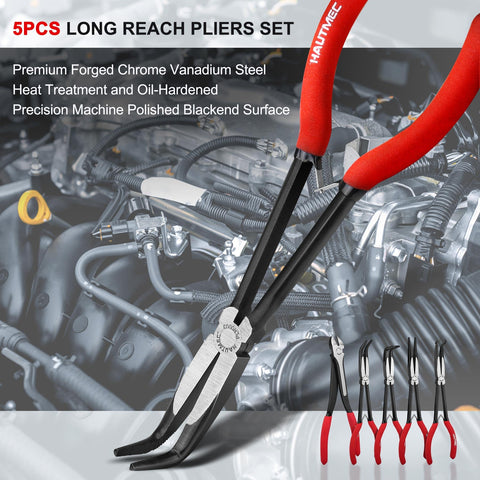 HAUTMEC straight nose pliers enable direct access to small parts.