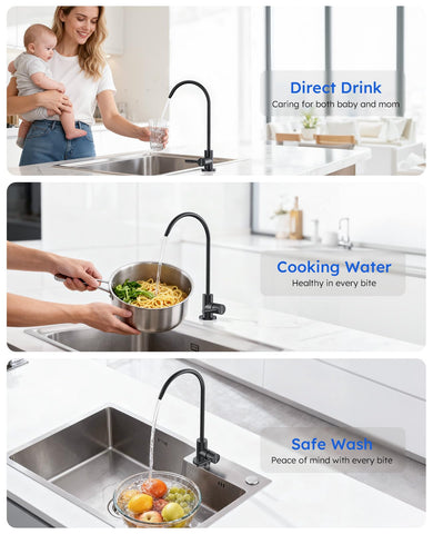 Hauwute matte black finish resists fingerprints and water spots