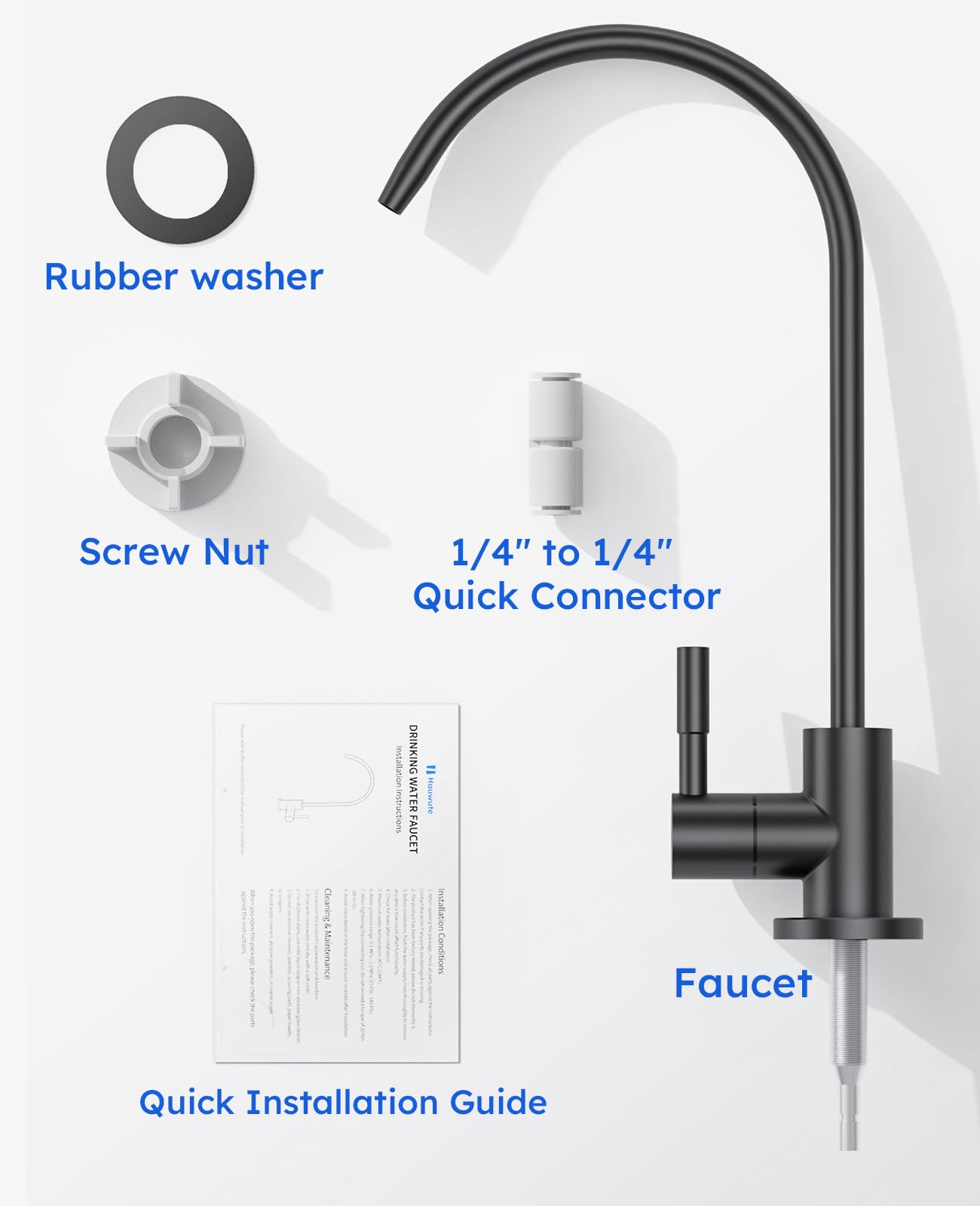 Hauwute RO faucet filling tall glasses and pitchers