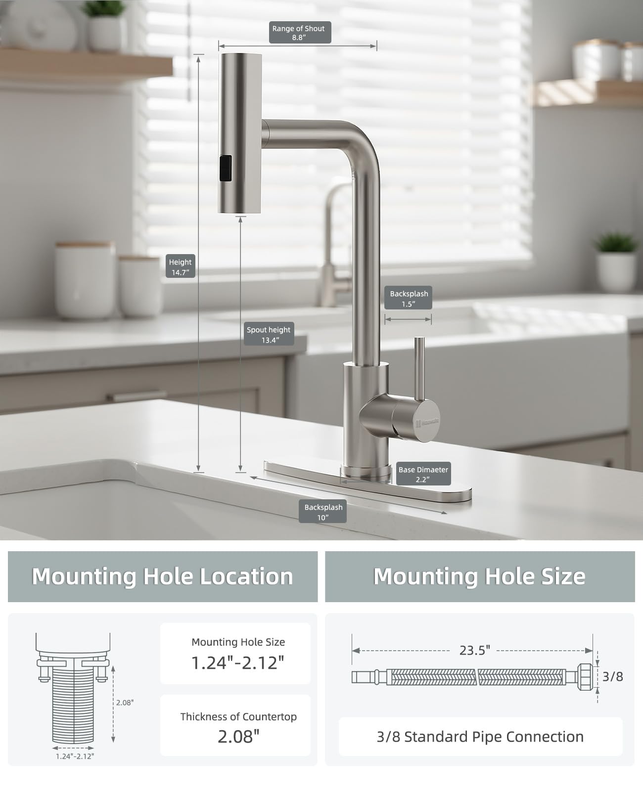 Hauwute SUS304 lead-free construction ensures durable, safe use in everyday tasks.