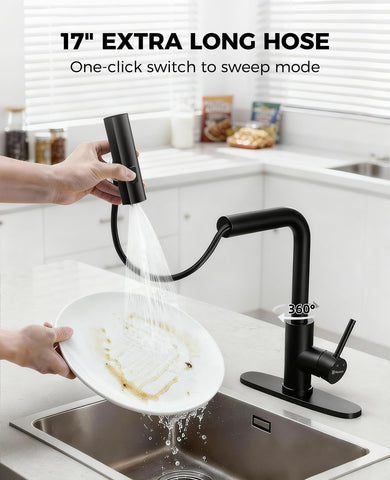 Hauwute three-function sprayer switches between modes for any mess