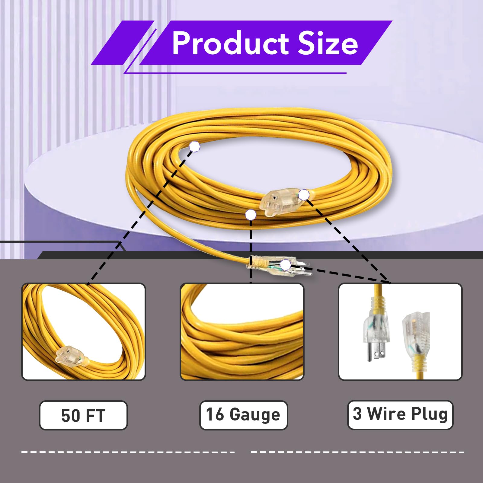 HAVANSIDY heavy-duty 16-gauge SJTW wire for durable cleaning sessions