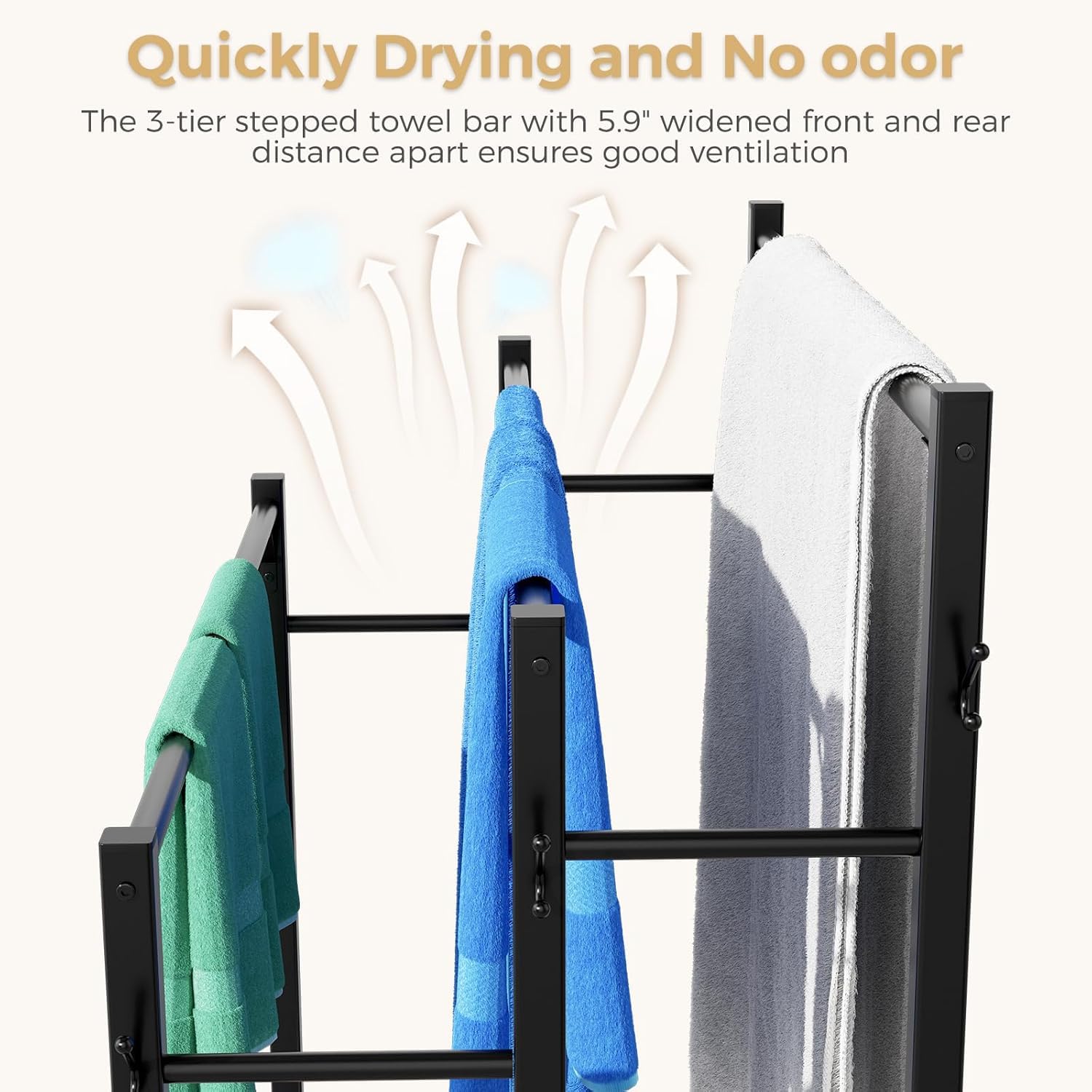 HavenlyYouth matte black powder-coated finish adds modern style and durability