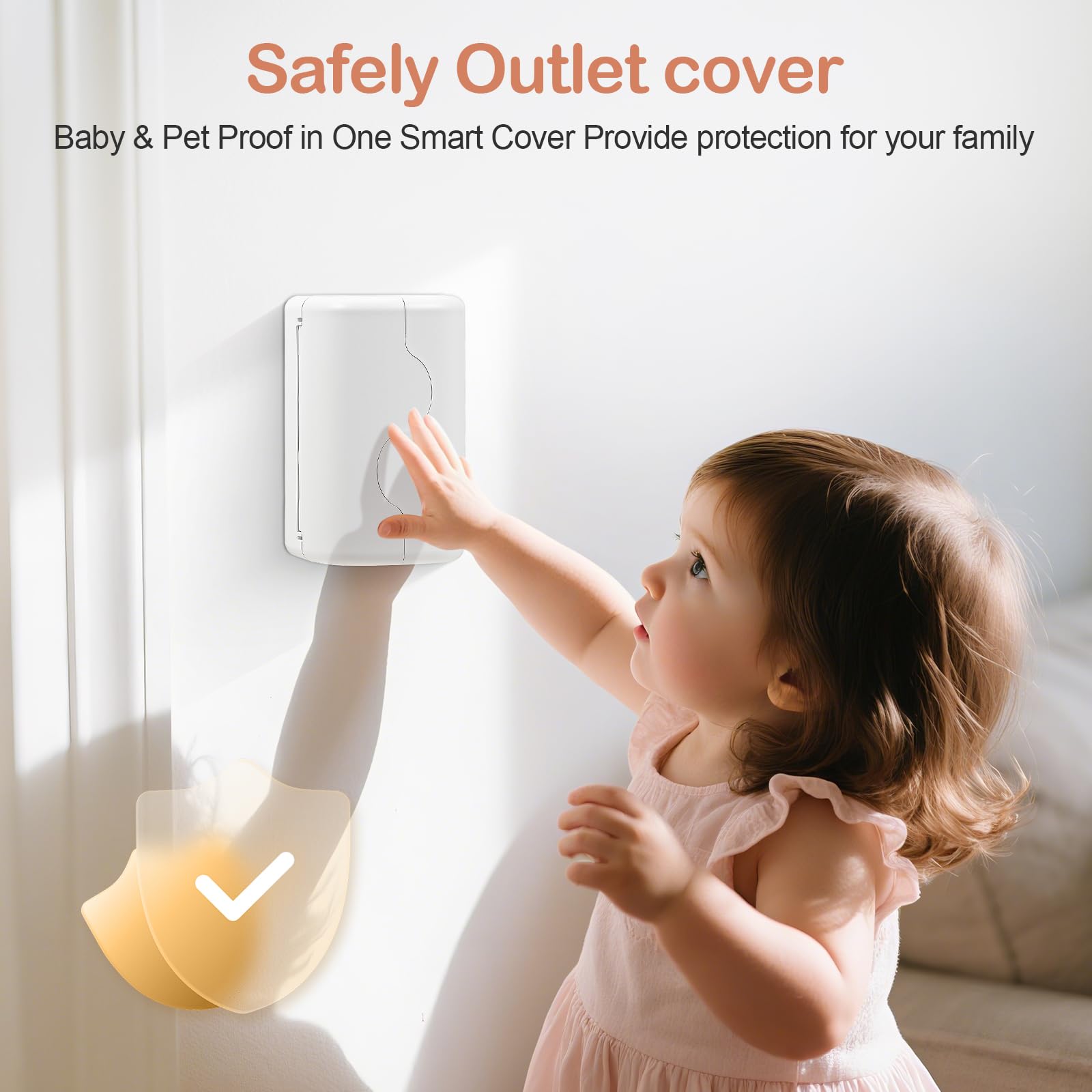 Havenso compact size outlet cover sits neatly on wall