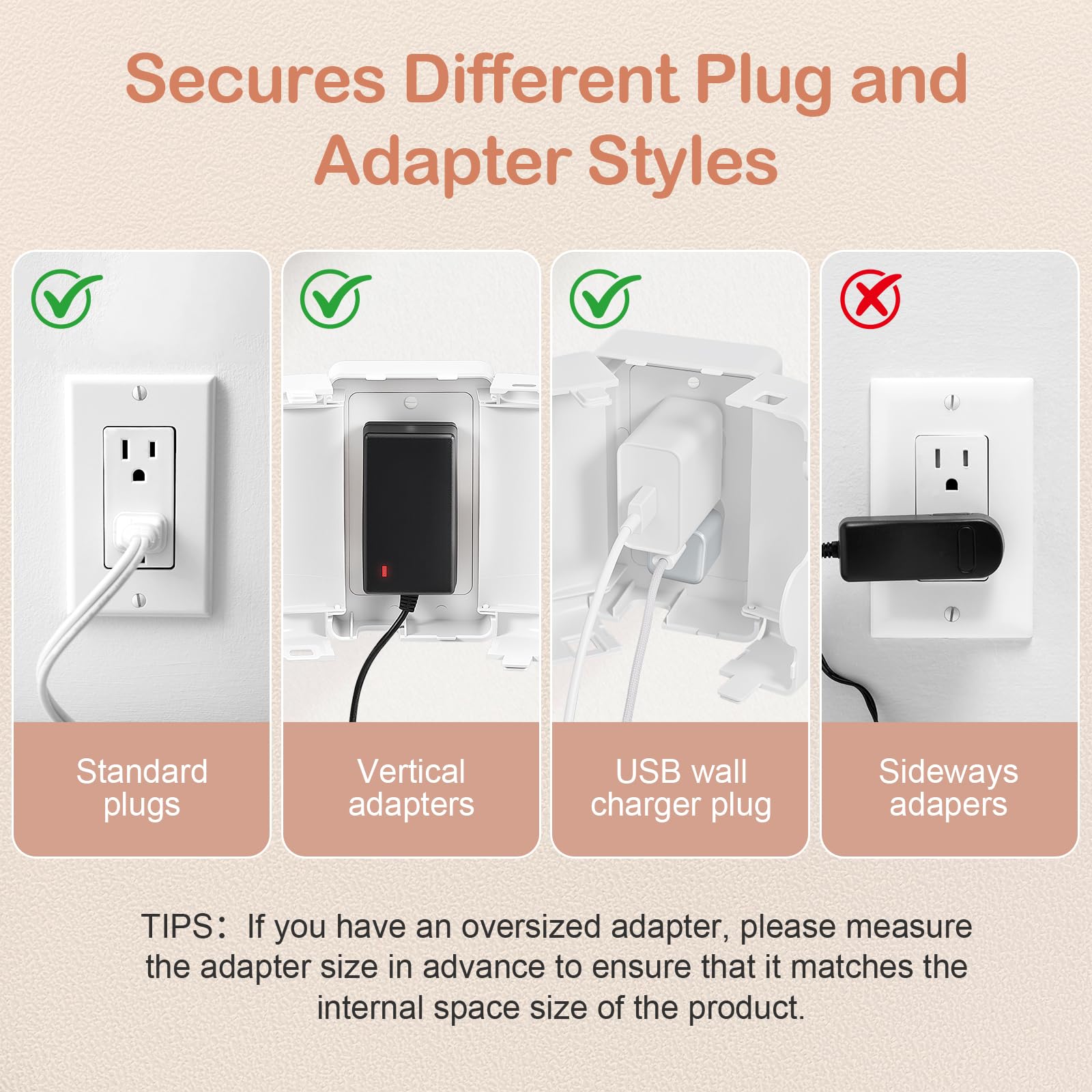 Havenso durable ABS+PC white outlet cover for long-lasting use