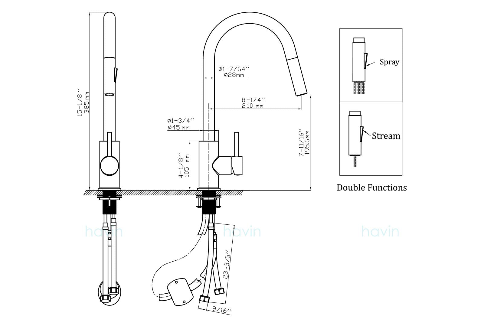 Havin cUPC ceramic cartridge, smooth operation and durable performance.