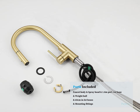 Havin Gold packaging foam protection keeps faucet safe during transit