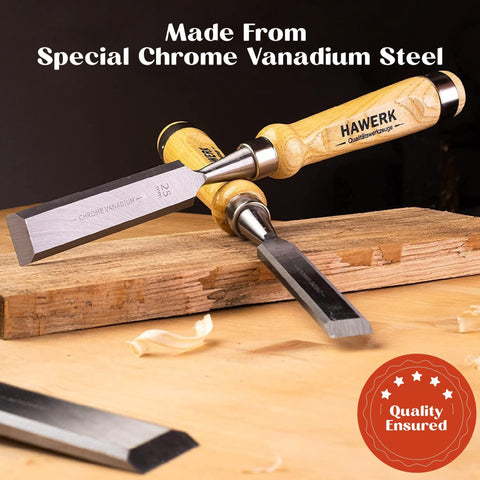Hawerk includes two sharpening stones to keep blades razor sharp.