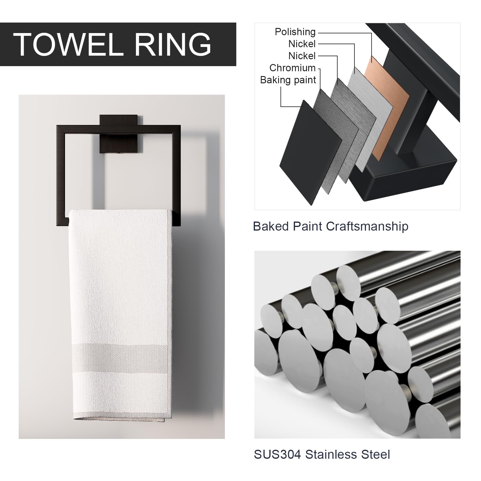 Hawkrown hidden screws ensure a clean, seamless bathroom silhouette