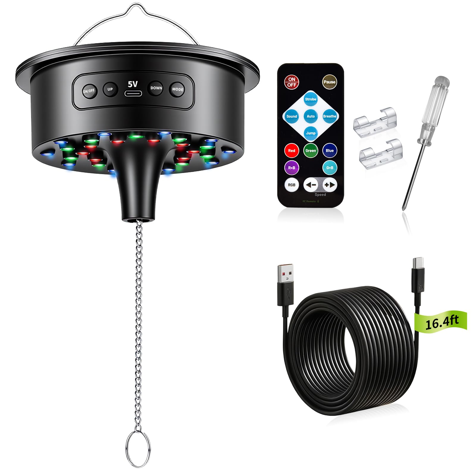 HayashiMako disco ball motor with remote-leds creates bright reflections for parties.