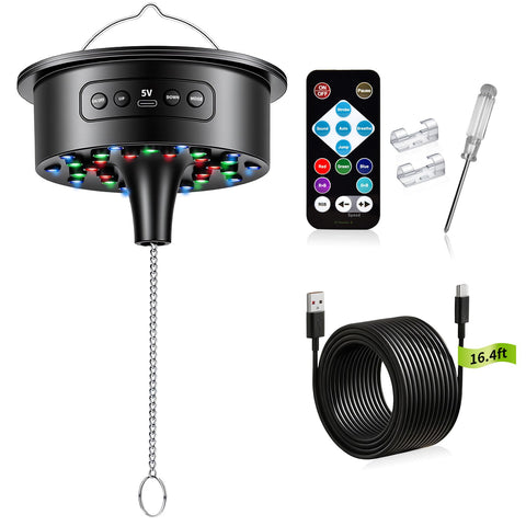 HayashiMako disco ball motor with remote-leds creates bright reflections for parties.