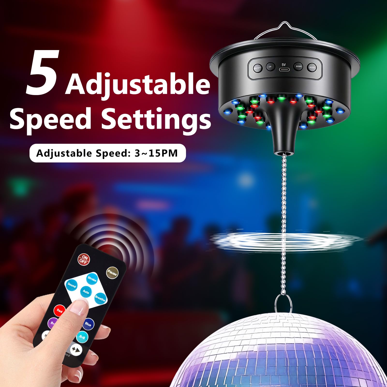 HayashiMako RGB LED light show provides immersive color dynamics.