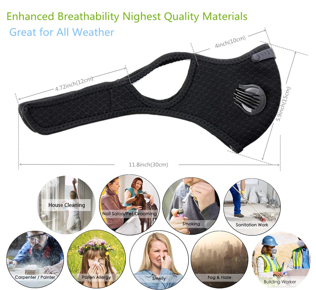 Hayodo Loops mask side view highlighting adjustable ear loops for comfort.