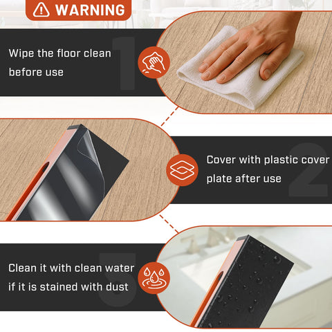 Hazztoll in-action image illustrating gap closing between laminate boards