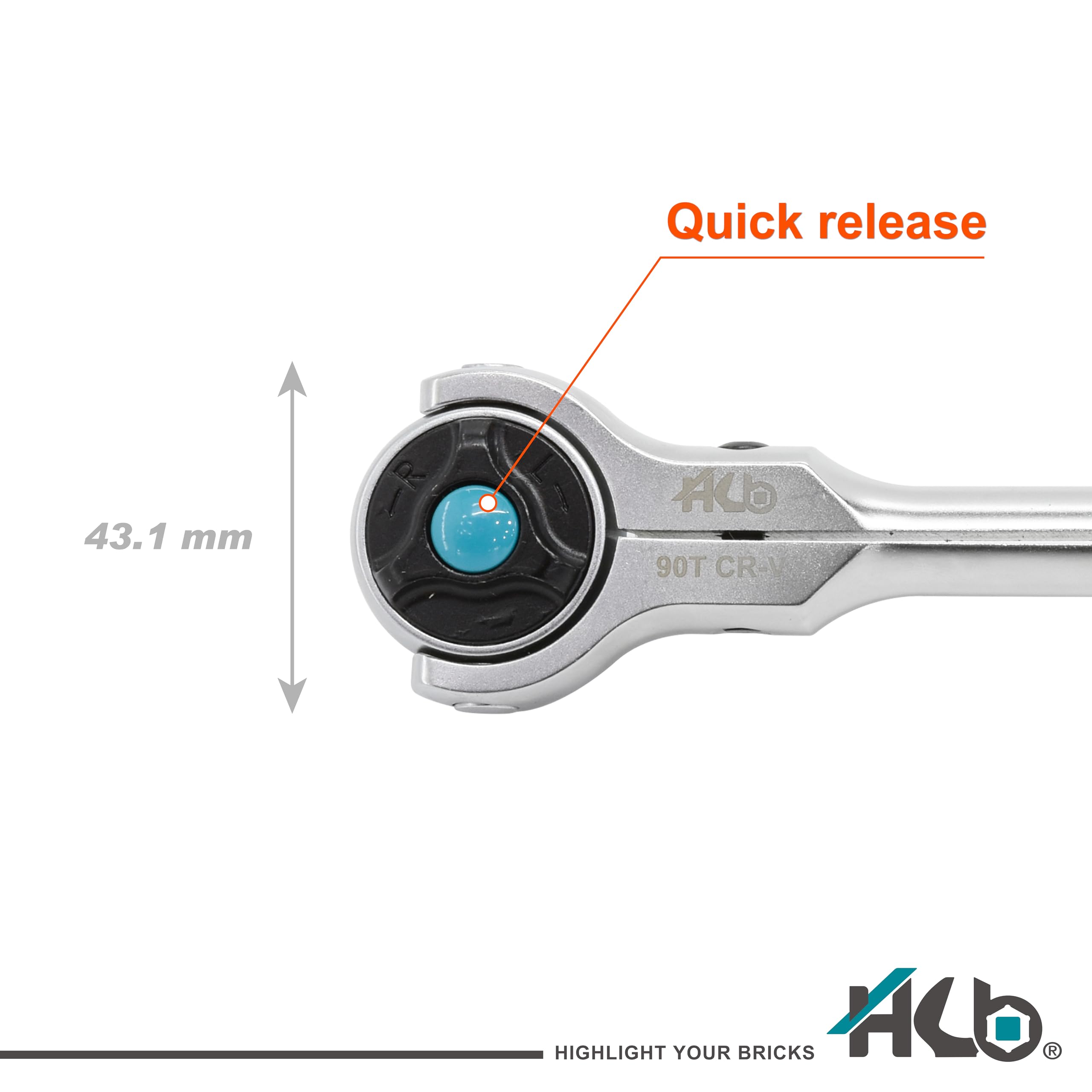 HB AHA044-U micro chrome finish resists corrosion for professional longevity.