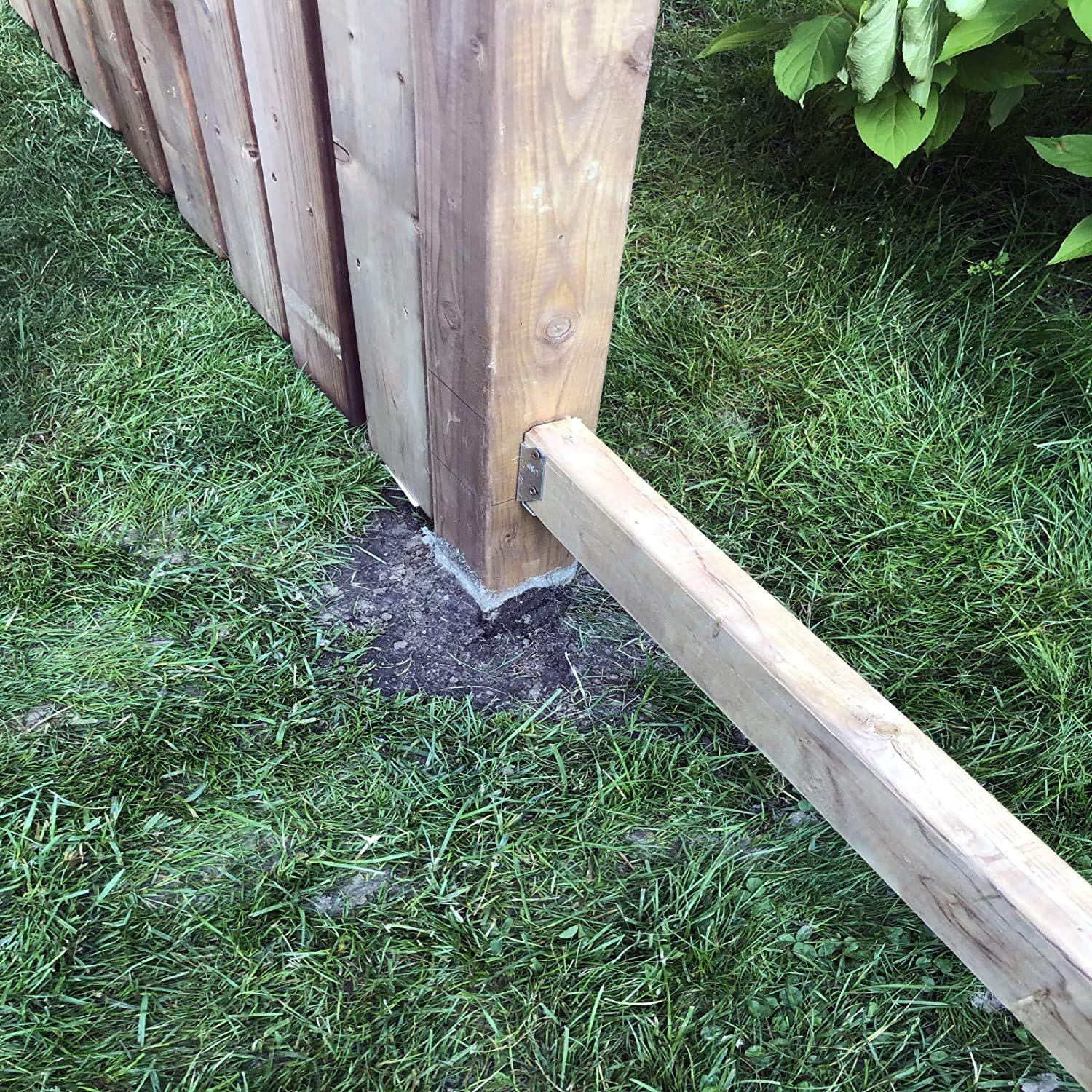 H.B. Fuller Fast 2K with wood post for solid anchoring.