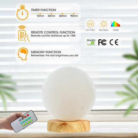 H&B Happy round lamp remote control for easy session management