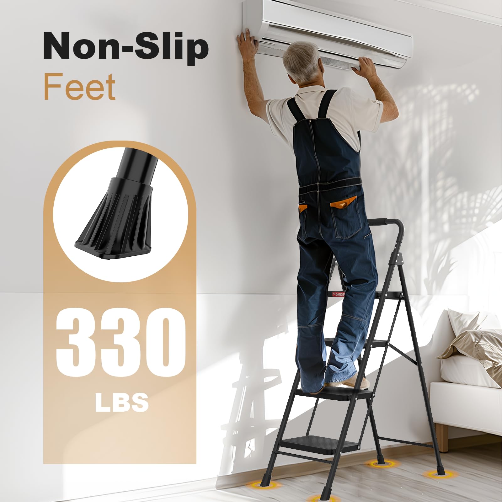 HBTower ladder with 330 lb capacity for heavy tasks