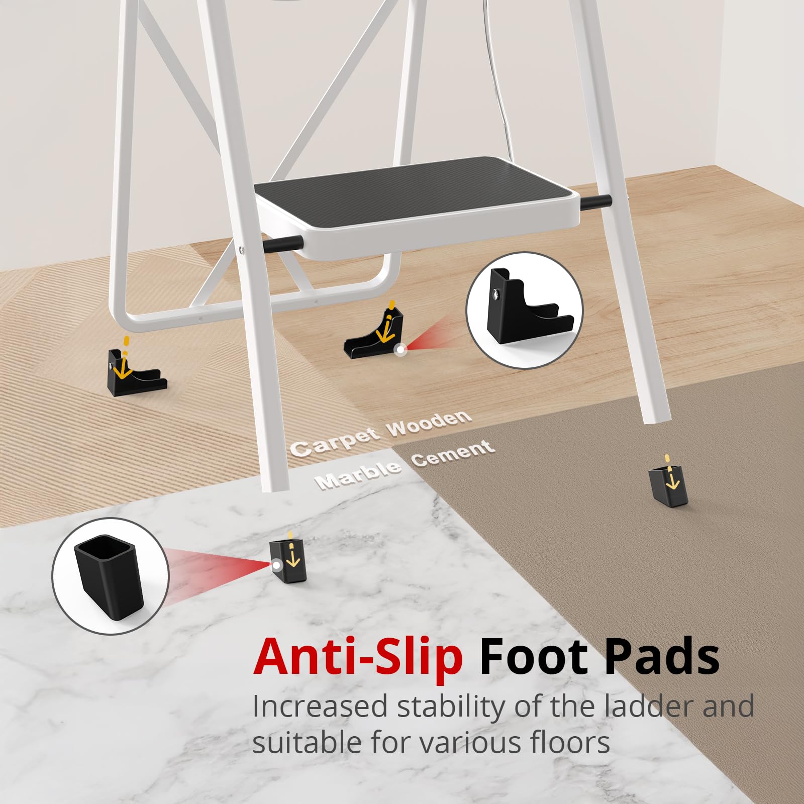 HBTower anti-slip pedal provides secure footing on any floor.