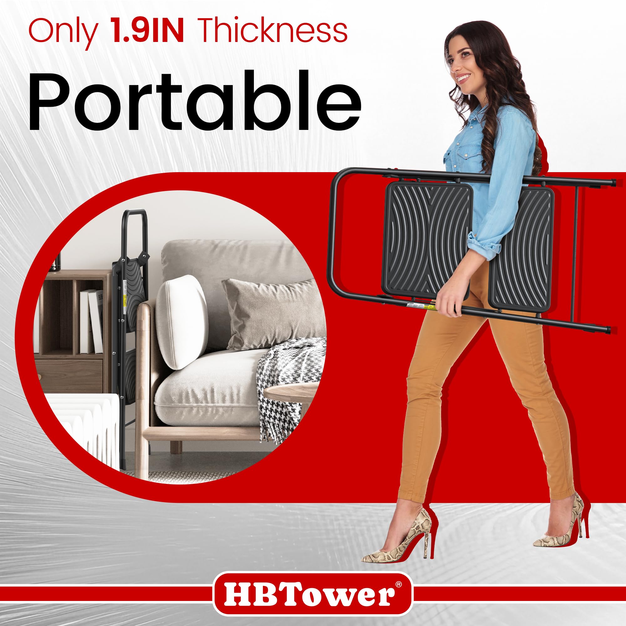 HBtower lightweight design makes indoor and outdoor reach easy.