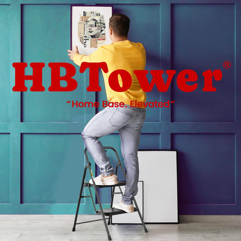 HBtower safety handle adds extra support when climbing or descending.