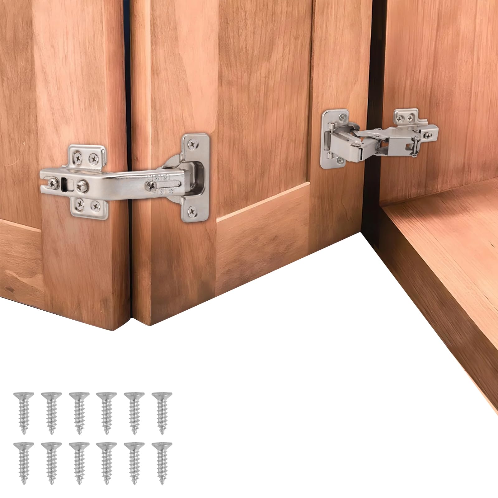 HBL' soft-close hinges for lazy susan doors ensure smooth, quiet operation.