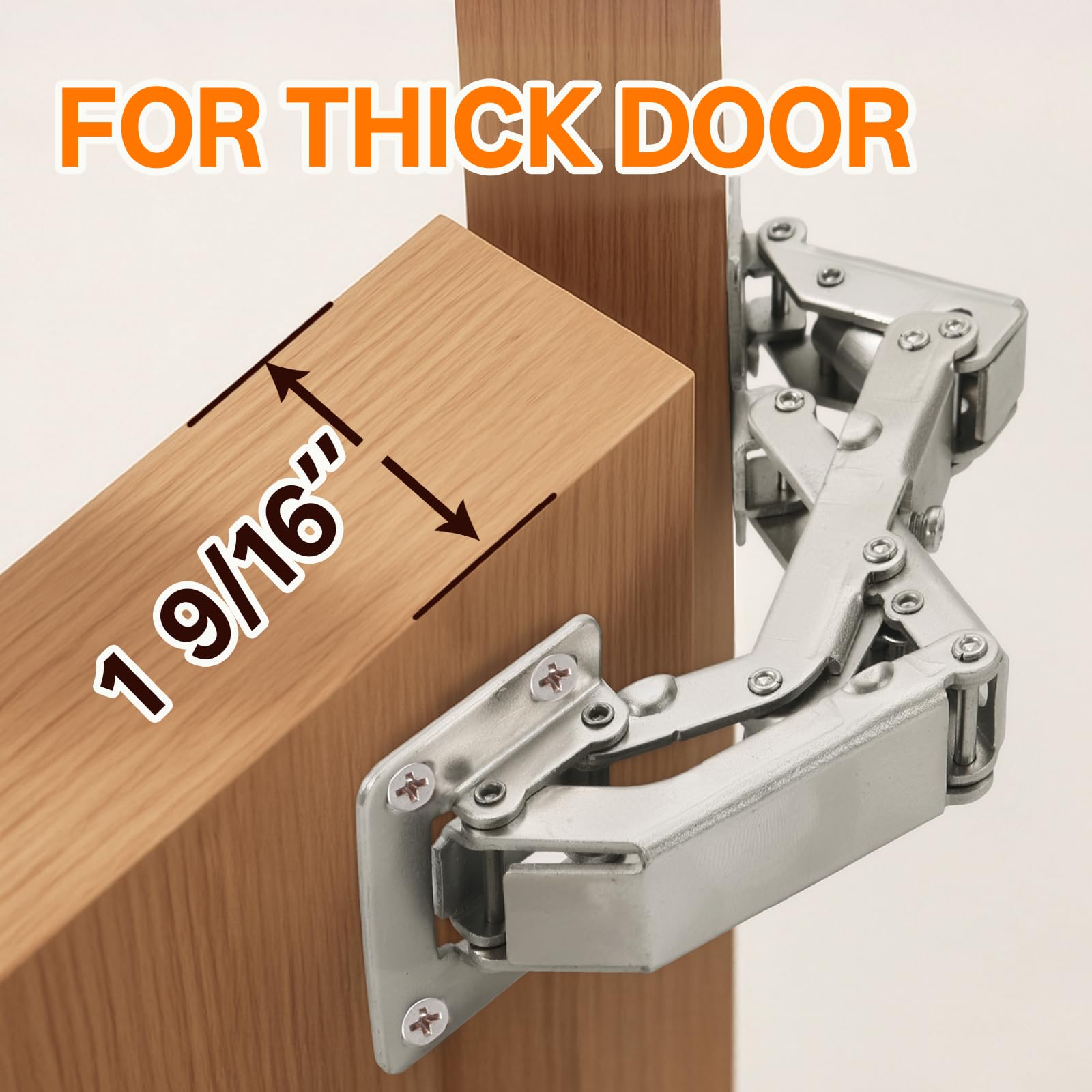 HBL' hinges support loaded door organizers with smooth operation