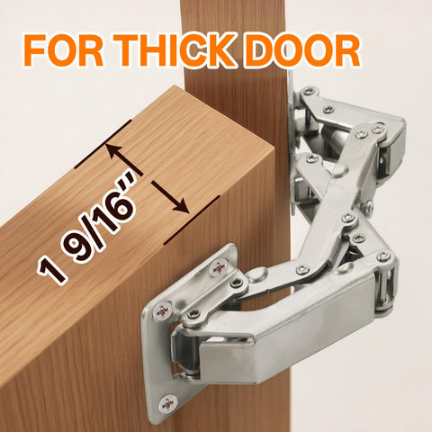 HBL' hinges support loaded door organizers with smooth operation