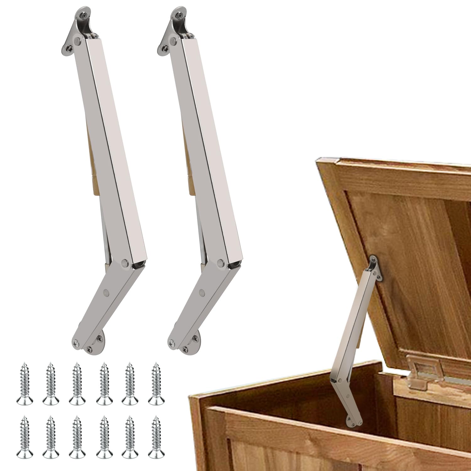 HBL' 2-pack 150N hinges on heavy lid with left mounting for smooth operation