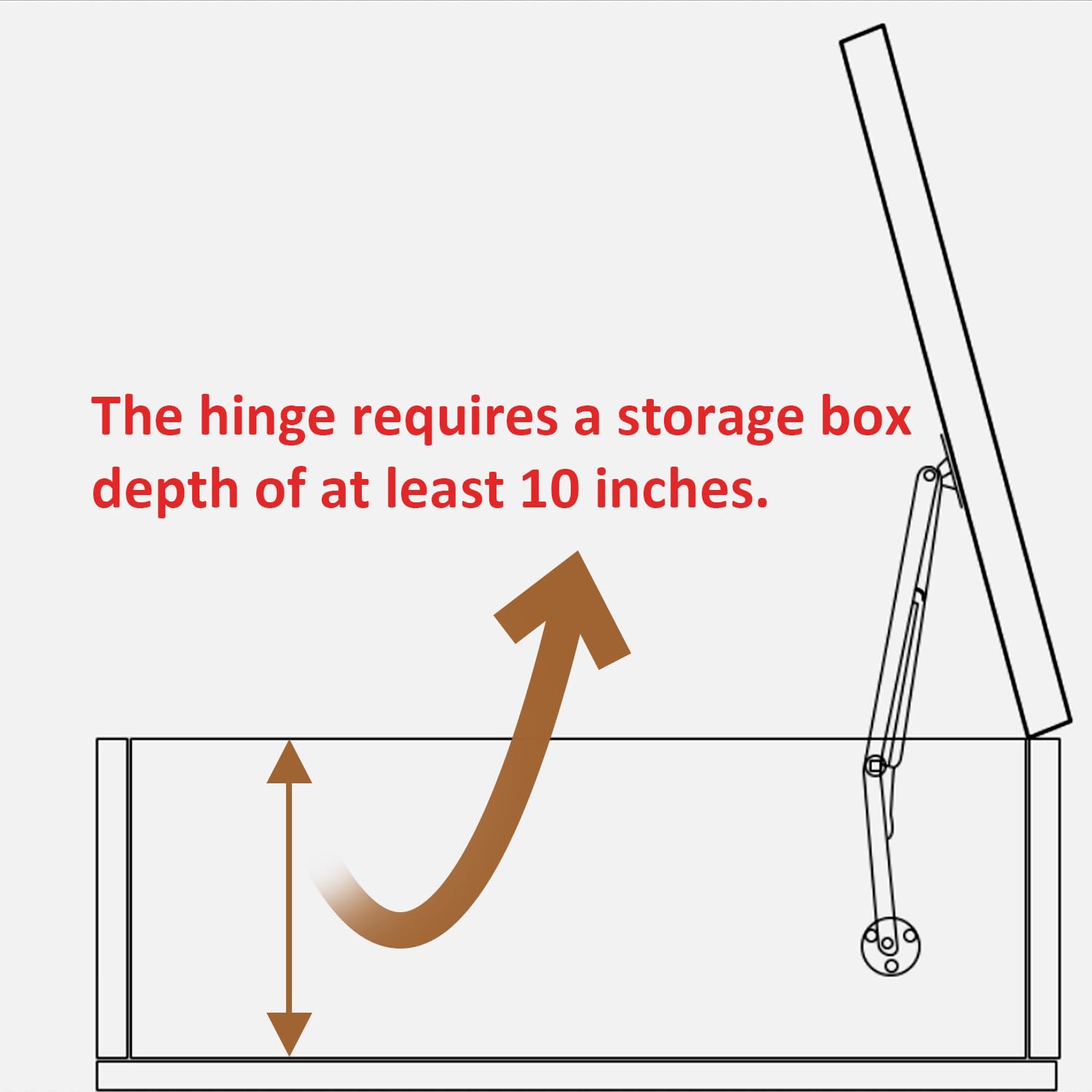 HBL' hands-free lid stay enabling hands-off access for a toy box