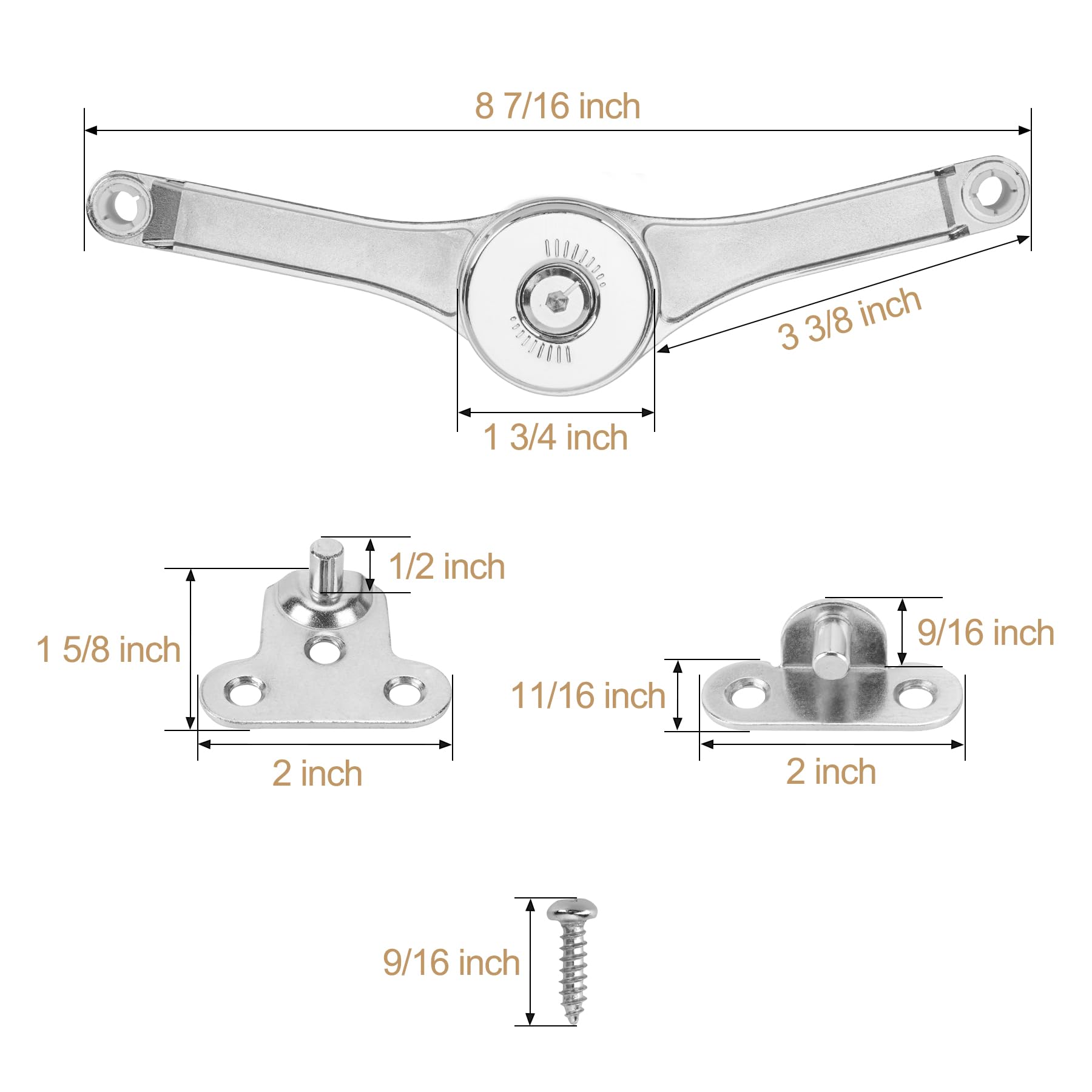 HBL' 2 Pack hinges with 20 lb per-pair capacity for storage chests.