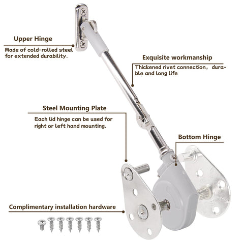 HBL adjustable tension helps accommodate different lid weights for smoother closings.