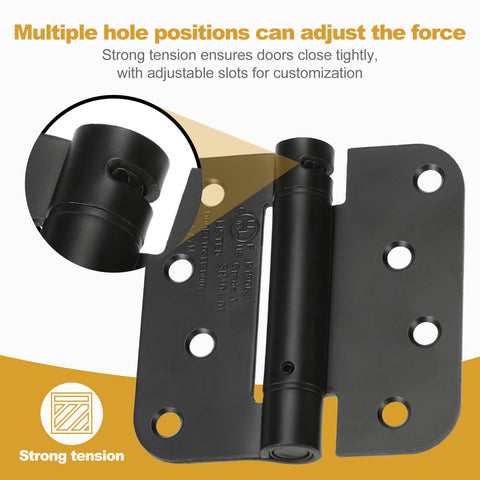 Close-up of HBL hinges with rust-resistant finish on a hinge