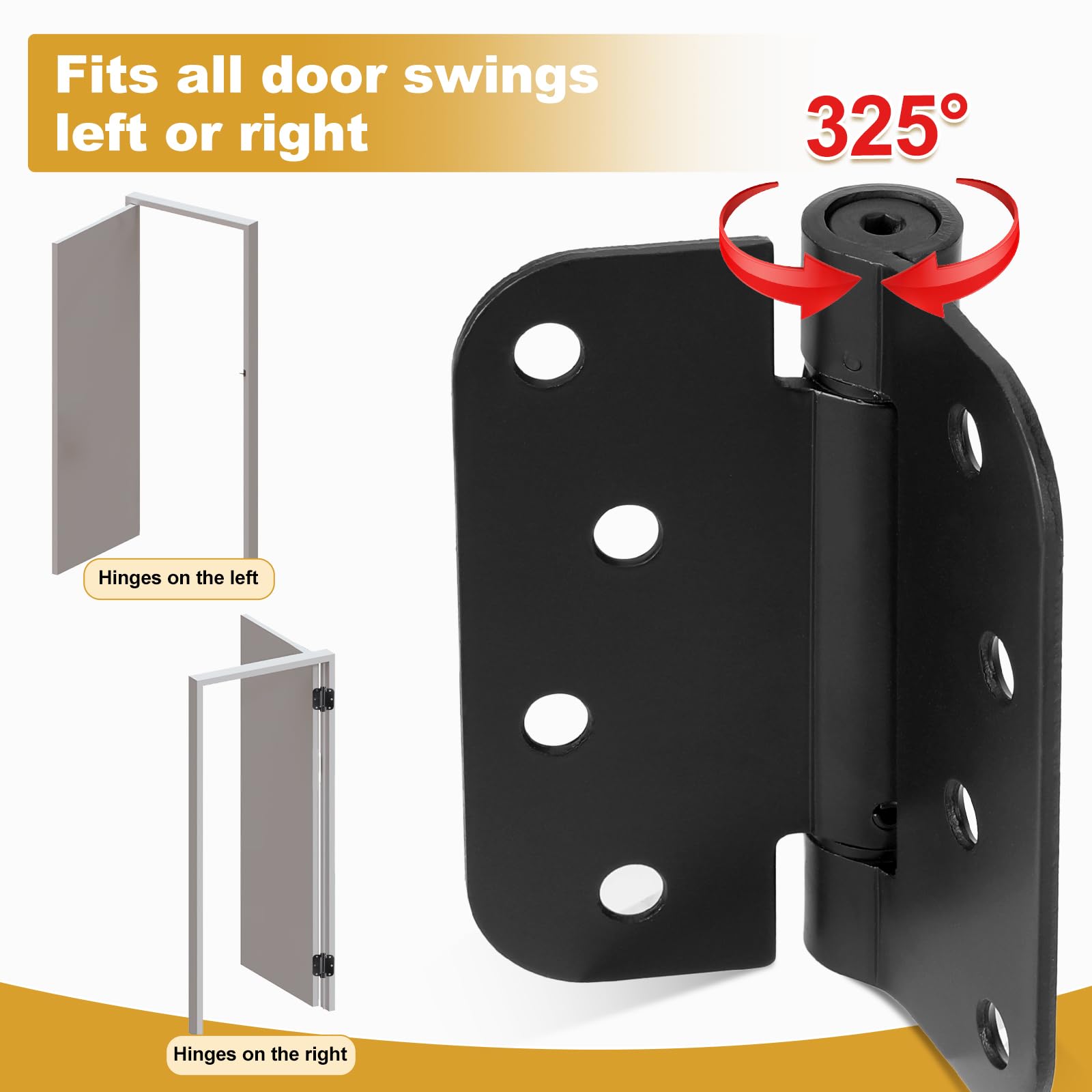 HBL hinges during wood door installation with wood screws