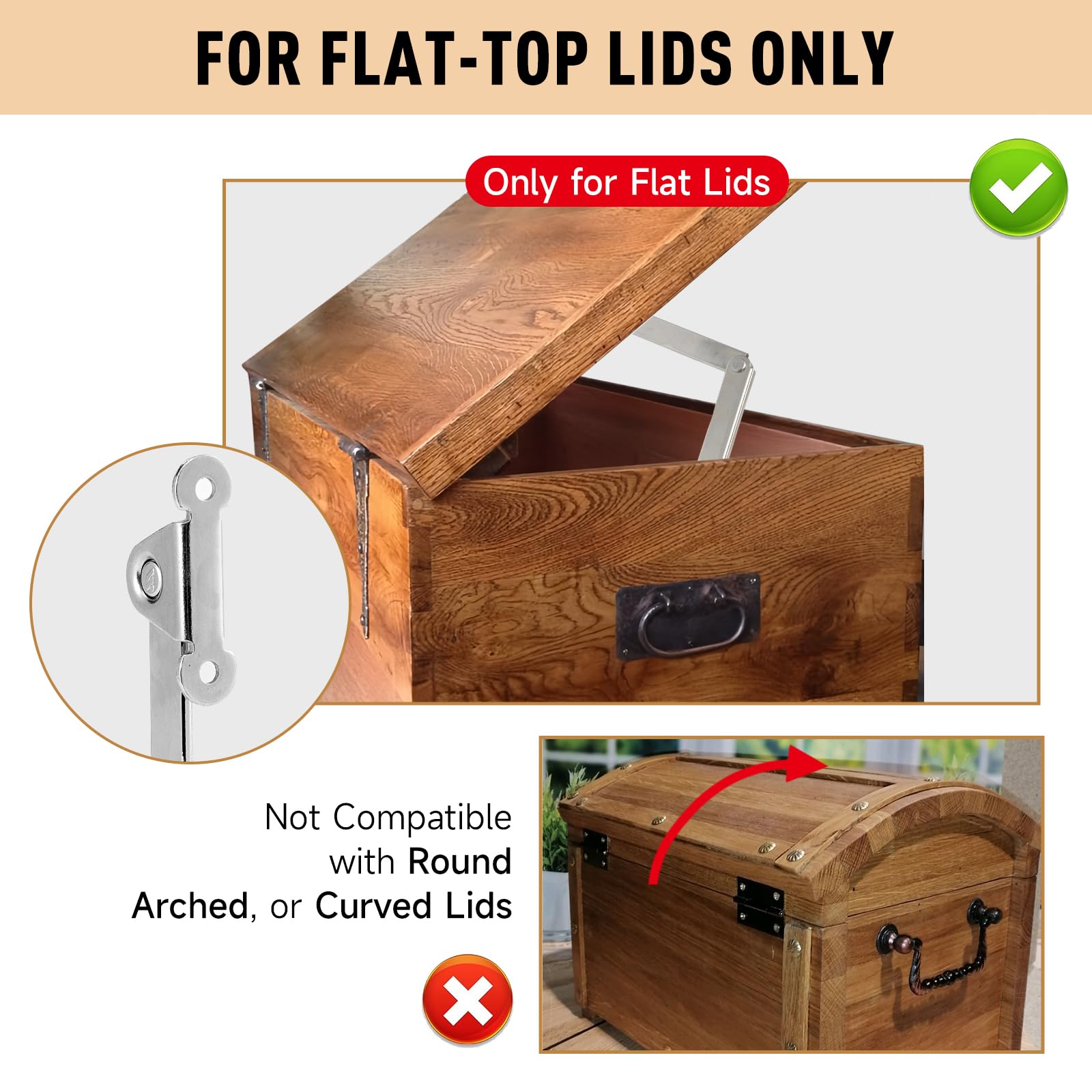 HBL fits lids open 90 to 105 degrees for flexible positioning