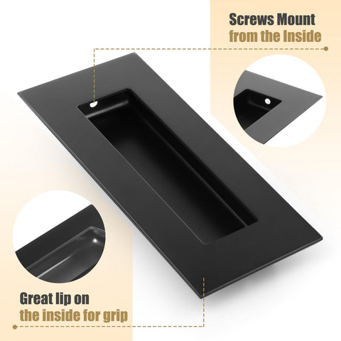 HBL' edge pull matte black close-up with slim profile