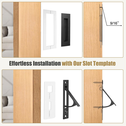 HBL' packaging with screws, template, and installation guide