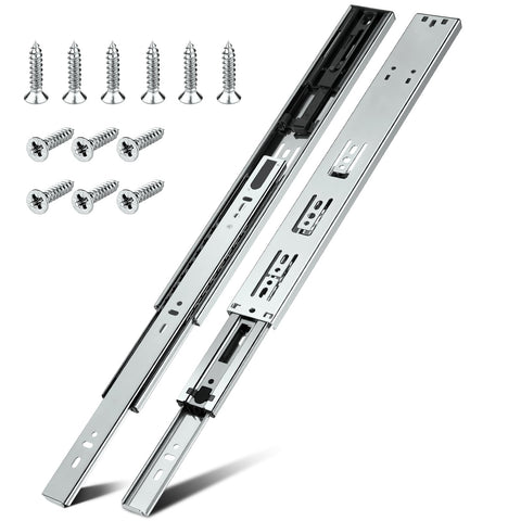 HBL soft-close drawer slide with 22-inch reach provides quiet, smooth closing for cabinets.