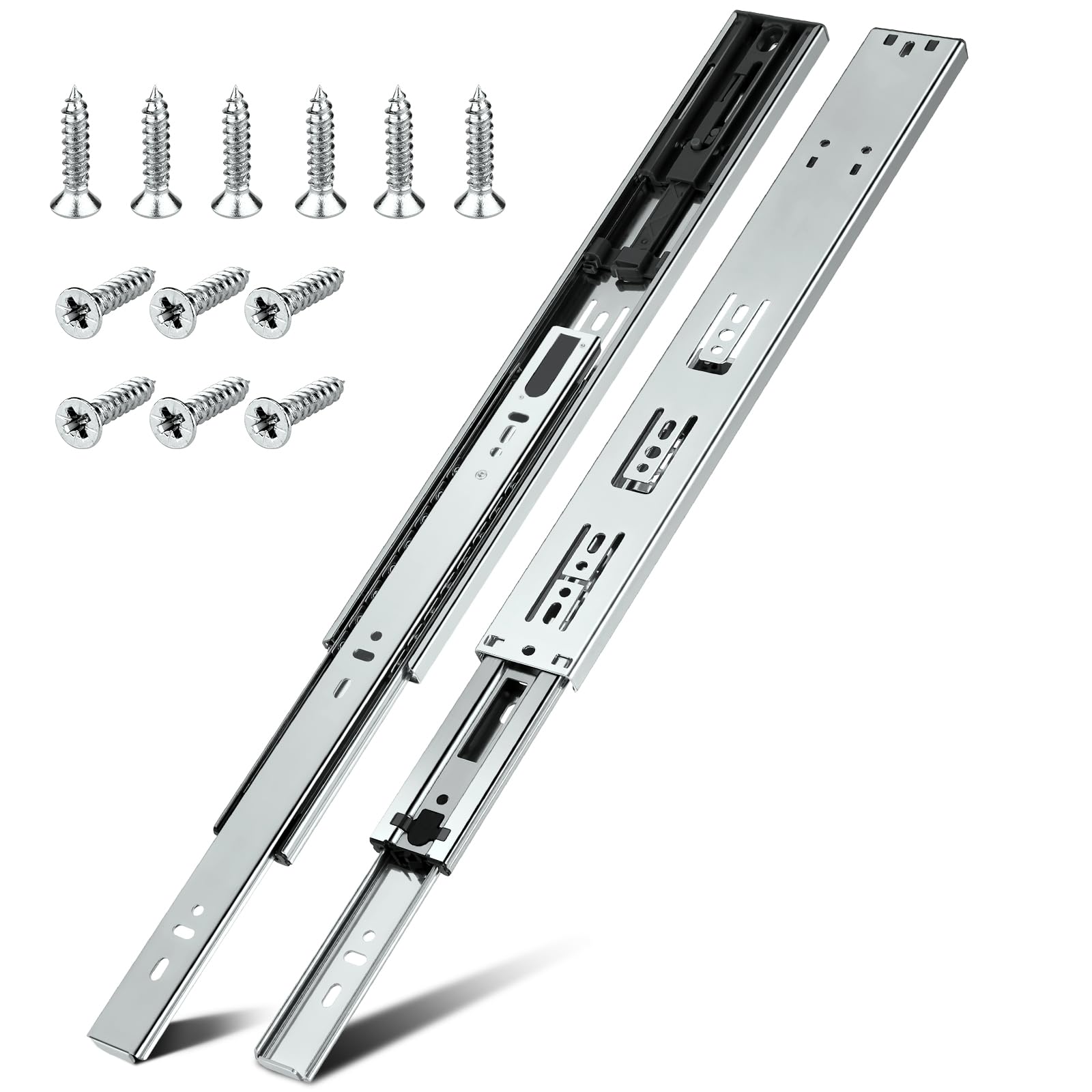HBL soft-close drawer slides 18-inch demonstrating quiet, smooth closing action