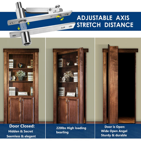 HBL' top-bottom mounted pivot hinge provides extra door stability.
