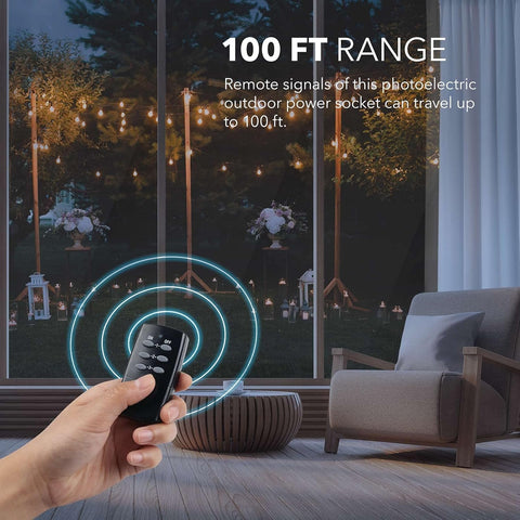HBN 100ft range supports extended control for porch lights and décor