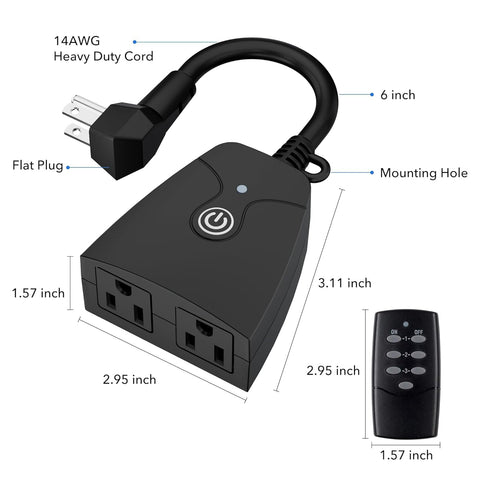 HBN dual 3-prong outlets allow simultaneous power to two devices
