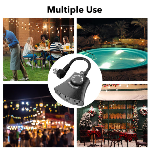 Dusk-to-dawn function adapts to ambient light for automatic operation.