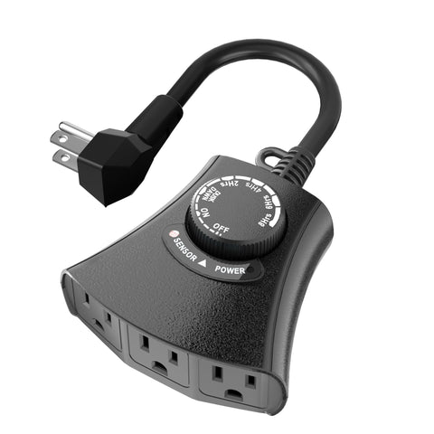 HBN outdoor timer with photocell dusk-dawn sensor for effortless lighting control.