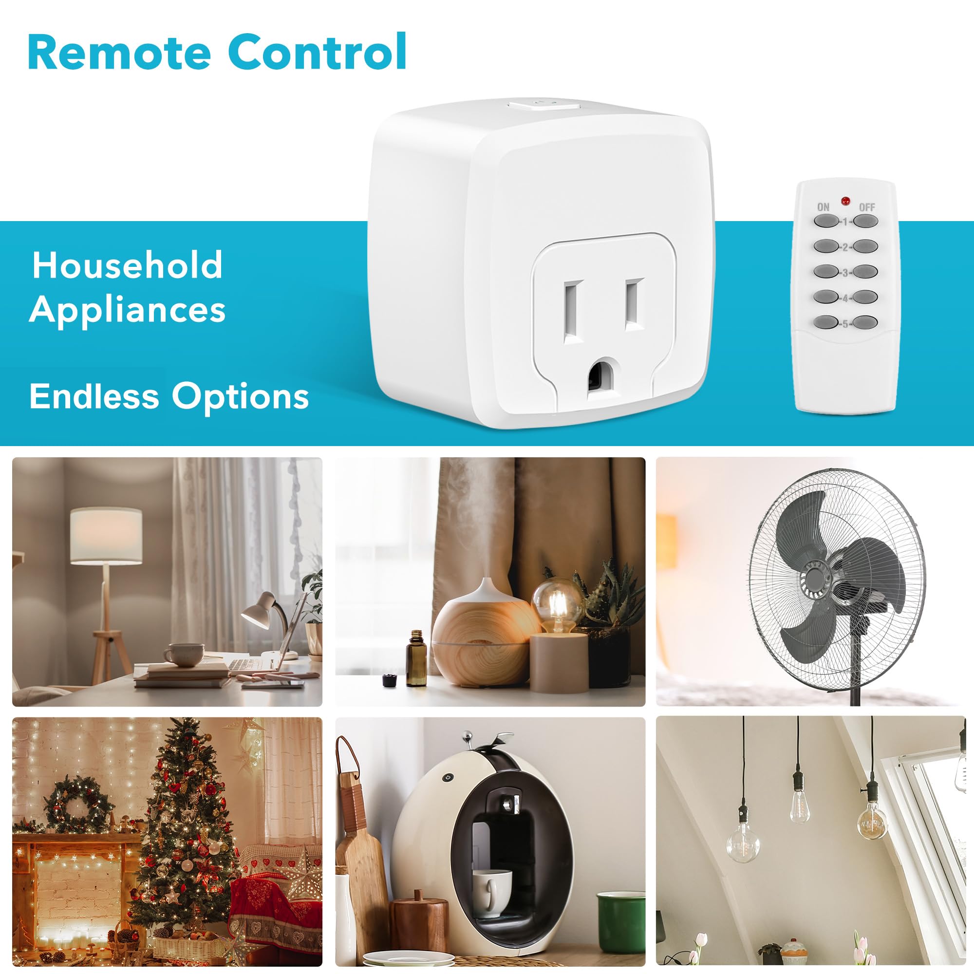 HBN outlet unit with five outlets for powering multiple devices from one switch.