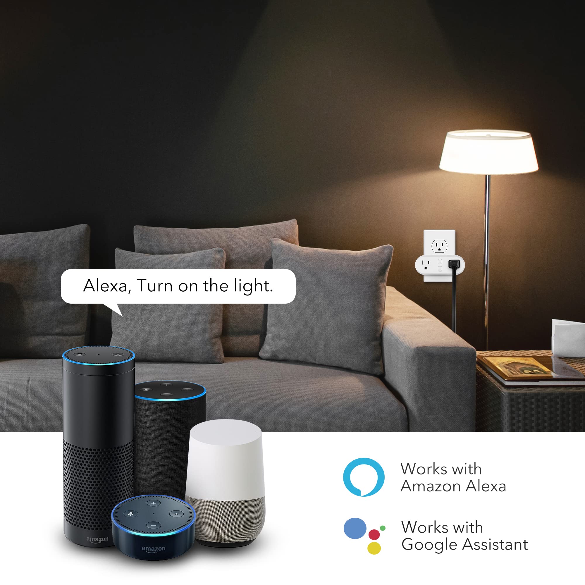 HBN Smart Plug easy installation with 2.4GHz WiFi no hub required.