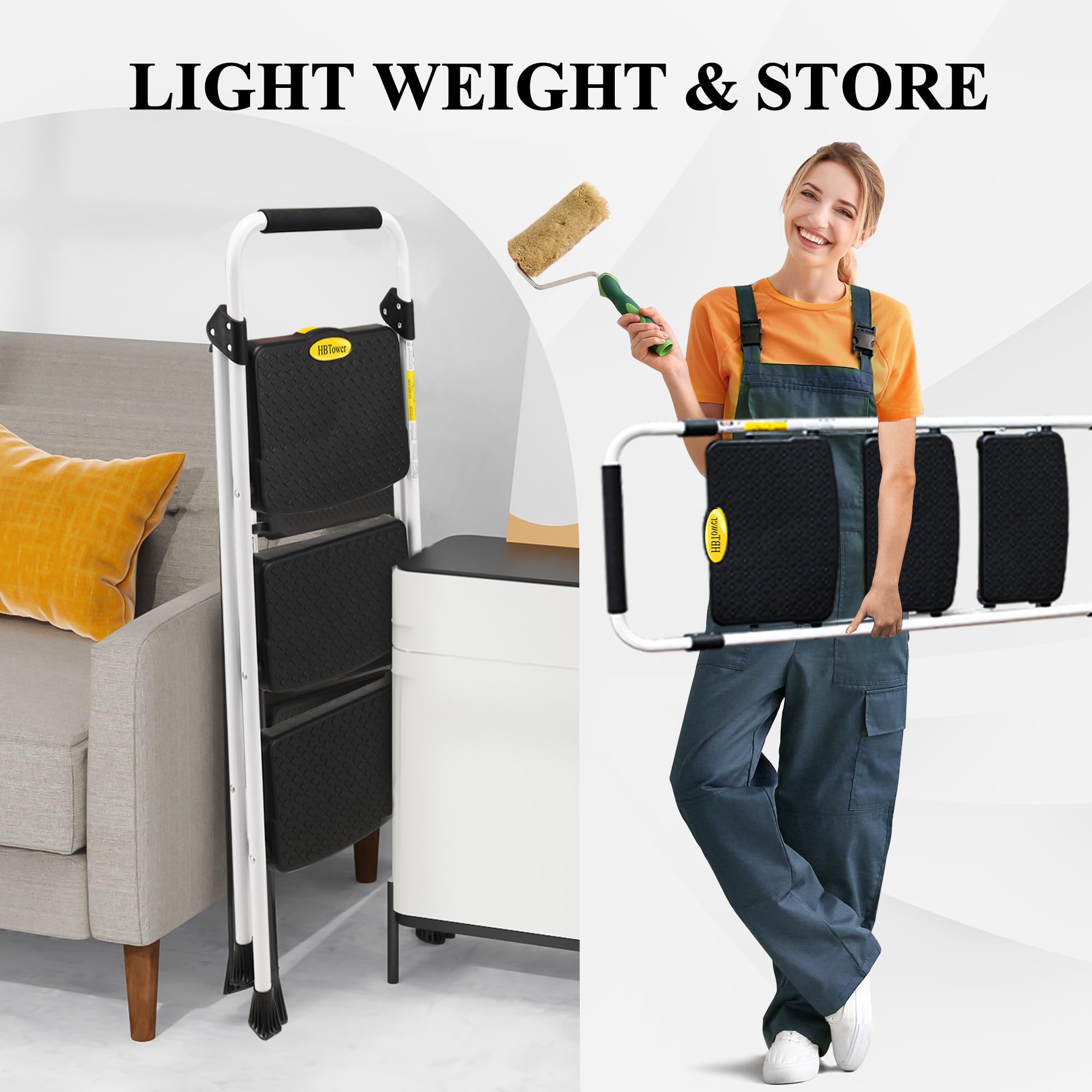 Compact folded form fits in tight spaces for storage after use